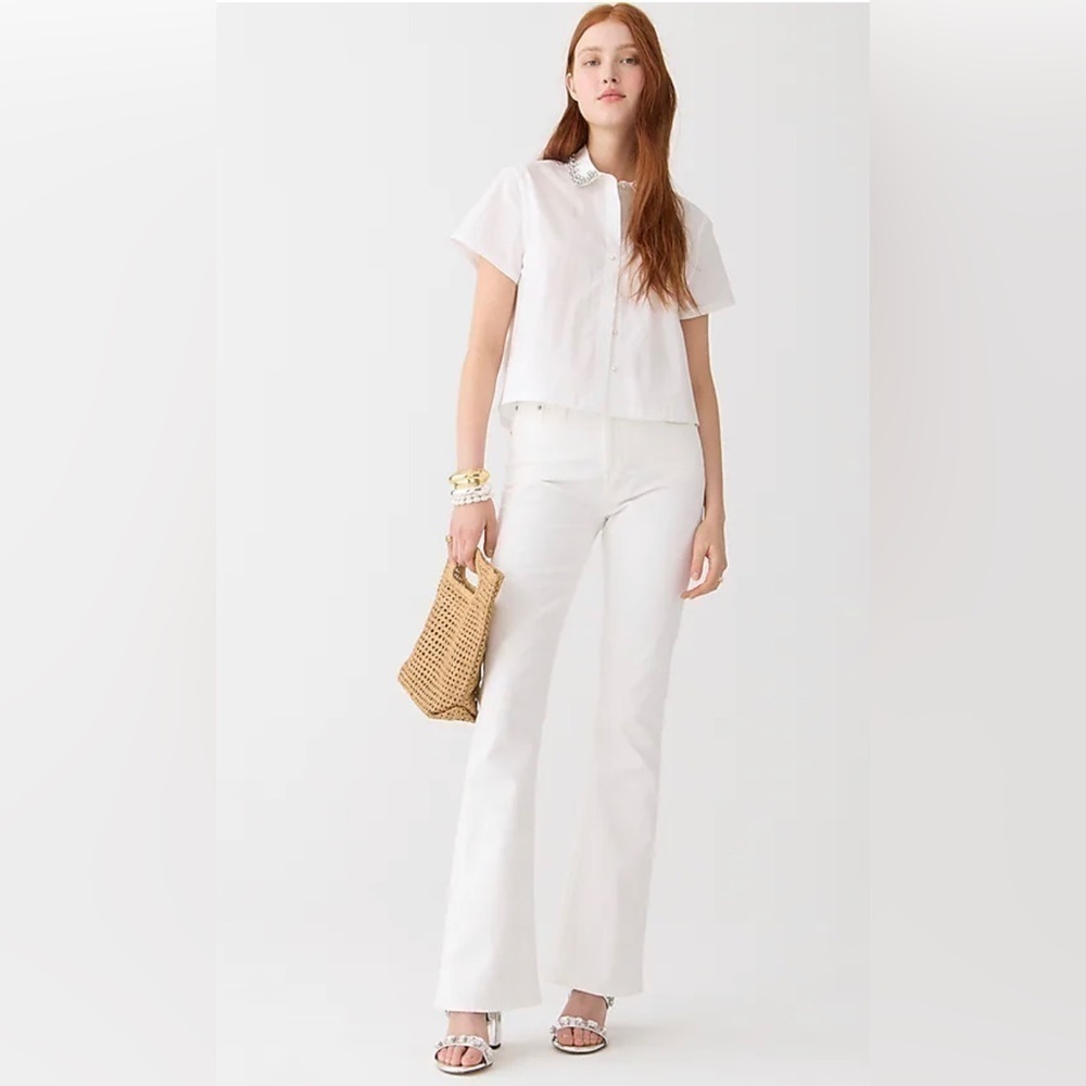NWOT POINT SUR SKINNY FLARE Womens Flare Legs Corduroy Pants Size 29 off white